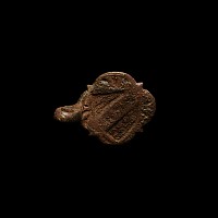 Medieval Double-Sided Bronze Knight's Heraldic Horse Harness Bannerette Pendant