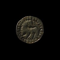 Viking Bronze Disc Brooch with Regardant Beast