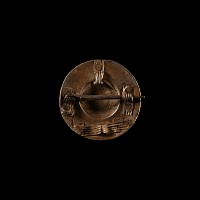 Viking Silver Filigree Brooch with Cross and Beast Heads