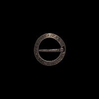 Medieval Silver-Gilt 'AMOR VINCIT OMNIA' Posy Ring Brooch