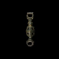 Viking Bronze Hunting Dog Leash Swivel with Bear-Head Terminals