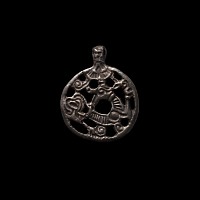 Viking Silver Openwork Dragon Pendant