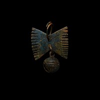 Viking Age Bronze Decorated Comb Pendant with Bell