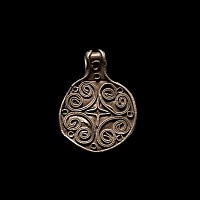 Viking Silver Filigree Pendant with Scrolled Cross