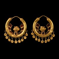 Western Asiatic Elaborate Gold Earring Pair
