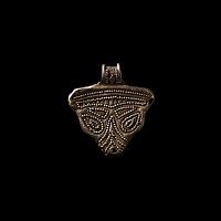 Viking Age Silver Filigree Wolf's Head Pendant