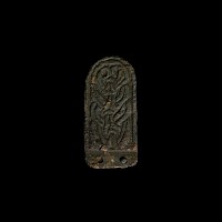 Anglo-Saxon Bronze Zoomorphic Bifacial Strap End