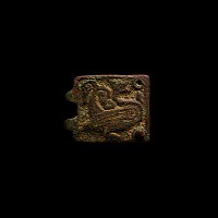 Norman Bronze Belt Plate with Bird