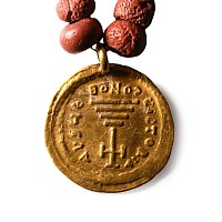 Byzantine Gold Coin Bead Necklace