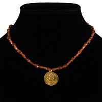 Byzantine Gold Coin Bead Necklace