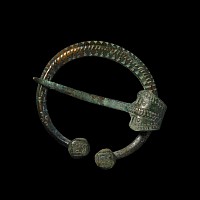 Viking Age Bronze Stamped Penannular Brooch