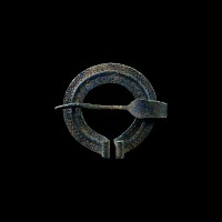Large Viking Age Bronze Stamped Penannular Brooch