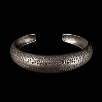 Viking Age Silver Stamp-Decorated Bracelet