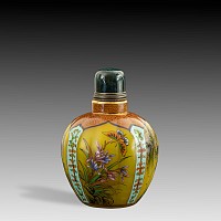 Chinese Glass Enamelled Four Scene Snuff Bottle