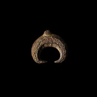 Viking Age Bronze Decorated Lunar Pendant