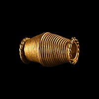 Viking Age Gold Biconical Bead