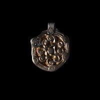 Viking Age Silver-Gilt Pendant with Face