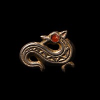 Frankish Silver-Gilt Hippocampus Brooch