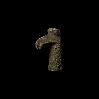 Viking Age Bronze Riding Crop Terminal with Eagle's Head