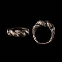Viking Twisted Silver Ring
