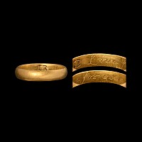 Large Post Medieval 'Love for Ever' Gold Posy Ring