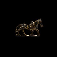 Medieval Gilt Bronze Horse Mount