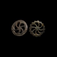 Roman Bronze Sun Whorl Brooch Group