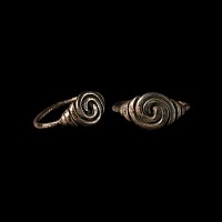 Saxon Silver Ring with Spiral Bezel