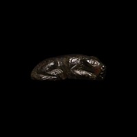 Roman Bronze Sleeping Dog Statuette