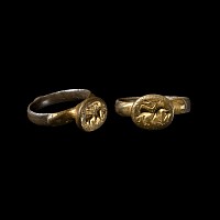 Medieval Silver-Gilt Ring with Horse Motif