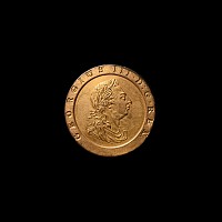 Georgian Gilt Bronze Cartwheel Twopence Patch Box