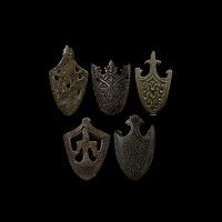 Viking Age Bronze Sword Scabbard Chape Collection