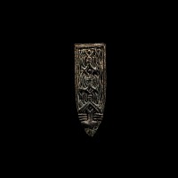 Viking Age Borre Style Bronze Strap End with Wolf's Head