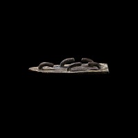 Viking Age Borre Style Bronze Strap End with Wolf's Head