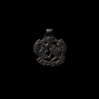Viking Age Bronze Contorted Gripping Beast Pendant
