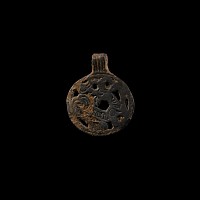 Viking Age Jellinge Style Bronze Regardant Beast Pendant