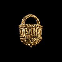 Pre-Viking Gold Filigree Aroma Bucket Pendant
