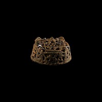 Viking Bronze Openwork Box Brooch with Silver Detailing