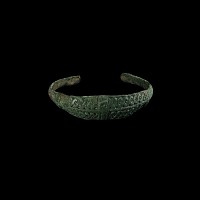 Viking Age Bronze Bracelet with Interlaced Design