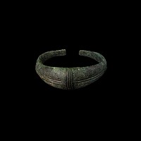 Viking Age Bronze Bracelet with Interlaced Design
