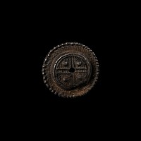 Medieval Pewter Pilgrim's Badge with Voided Cross and Pellets