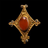 Gold Greek Style Brooch