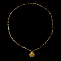 Gold Roman Style Medusa Pendant Necklace