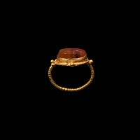 Gold Ring with Carnelian Gemstone