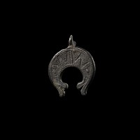Viking Age Bronze Lunar Pendant