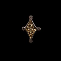 Alamannic Silver-Gilt Lozenge-Shaped Mount
