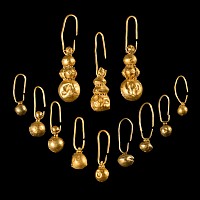 Viking Style Gold Earring Group