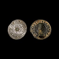 Medieval Sterling Jetton 'Coin Brooch'