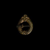 Medieval Gilt Bronze Ring Brooch