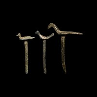 Roman Bronze Bird Pin Group
